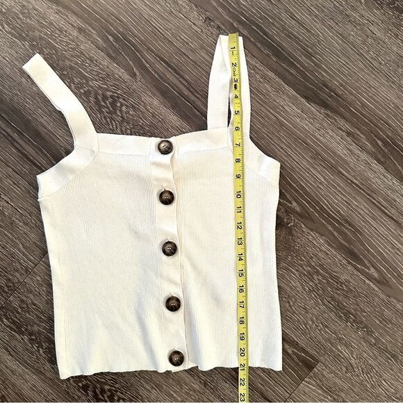 Naadam Button Up Sweater Tank New - Picture 5 of 5